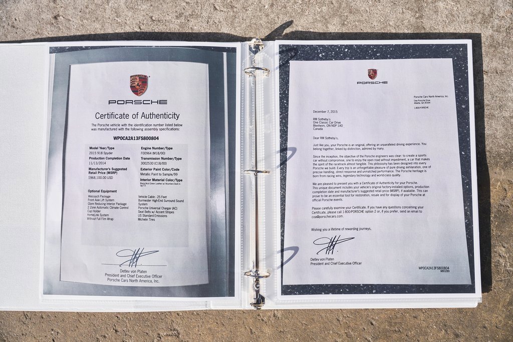 Used 2015 Porsche 918 Spyder w/Weissach Package image 4