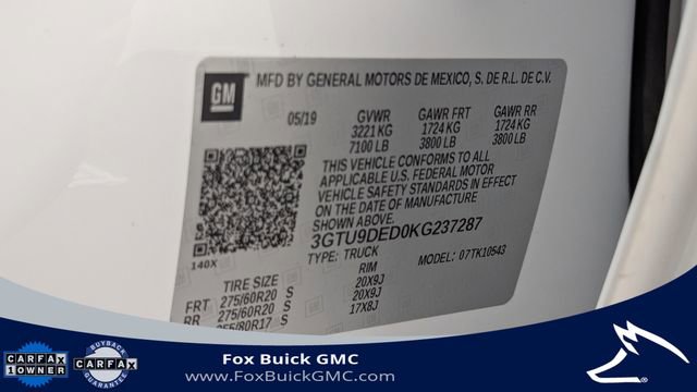 Used 2019 GMC Sierra 1500 SLT w/ SLT Premium Plus Package image 36