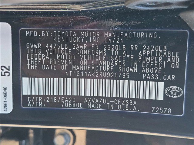 Certified 2024 Toyota Camry SE FWD image 23