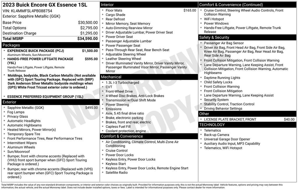 Certified 2023 Buick Encore GX Essence w/ Experience Buick Package FWD image 5