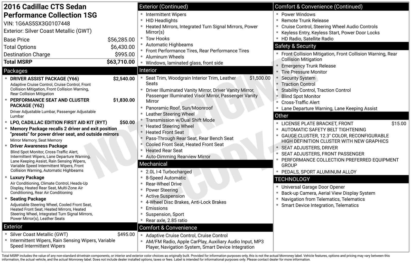 Used 2016 Cadillac CTS Performance w/ Driver Assist Package image 13