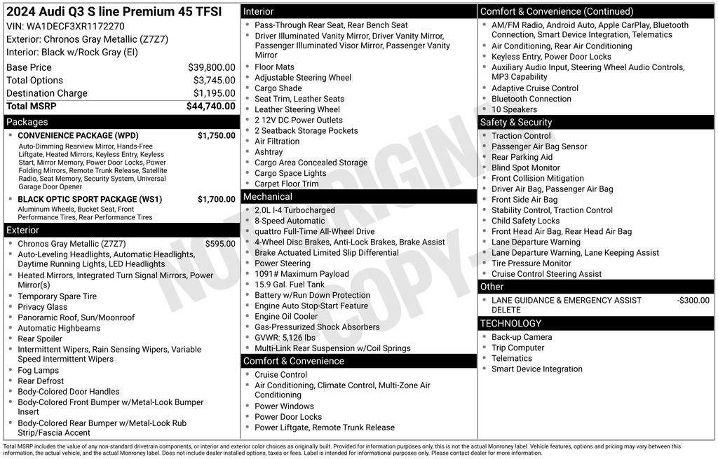 Used 2024 Audi Q3 2.0T Premium w/ Convenience Package image 4