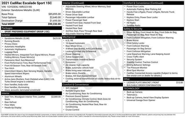 Used 2021 Cadillac Escalade Sport image 7