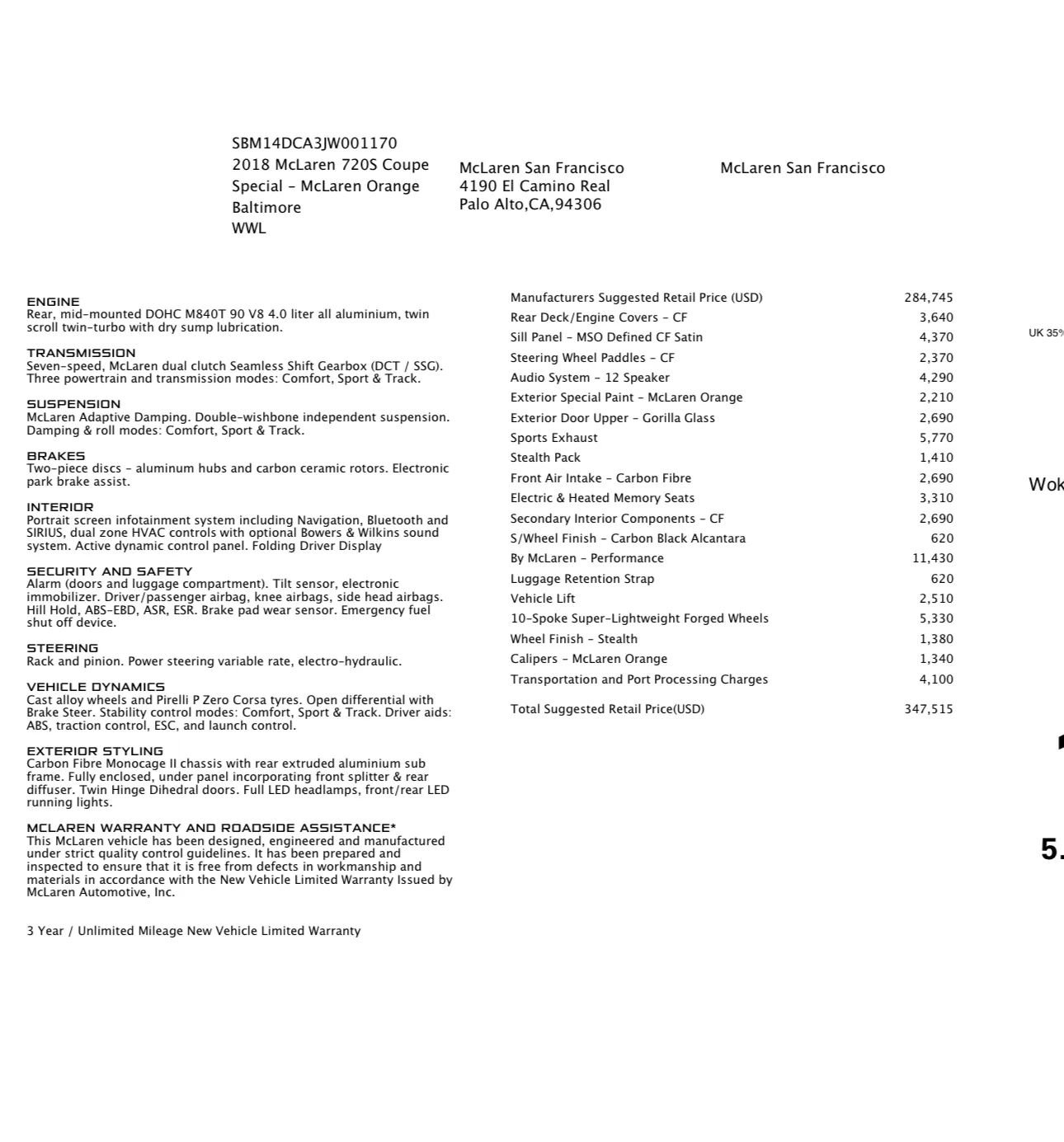 Used 2018 McLaren 720S Performance image 34