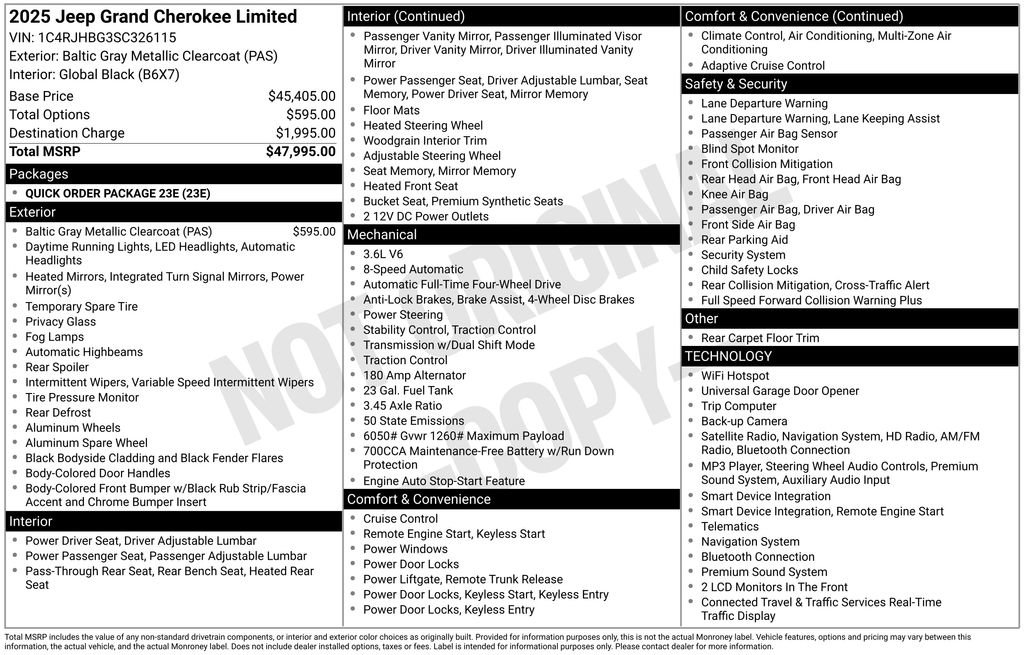 Used 2025 Jeep Grand Cherokee Limited AWD/4WD image 5