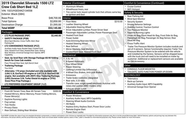 Used 2019 Chevrolet Silverado 1500 LTZ w/ LTZ Plus Package image 67