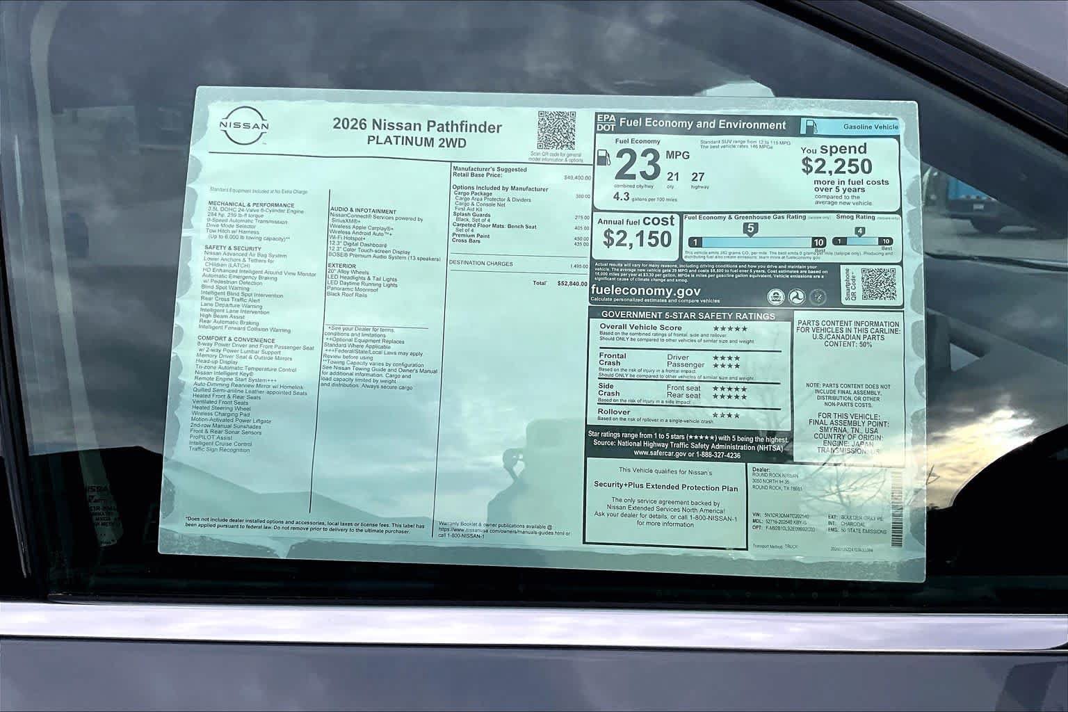 New 2026 Nissan Pathfinder Platinum w/ Cargo Package FWD image 19