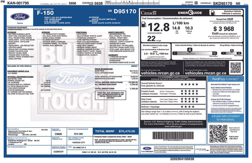 Certified 2025 Ford F150 XLT w/ Equipment Group 301A Standard image 5