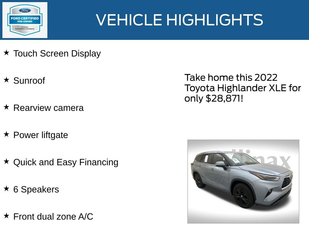 Used 2022 Toyota Highlander XLE image 21