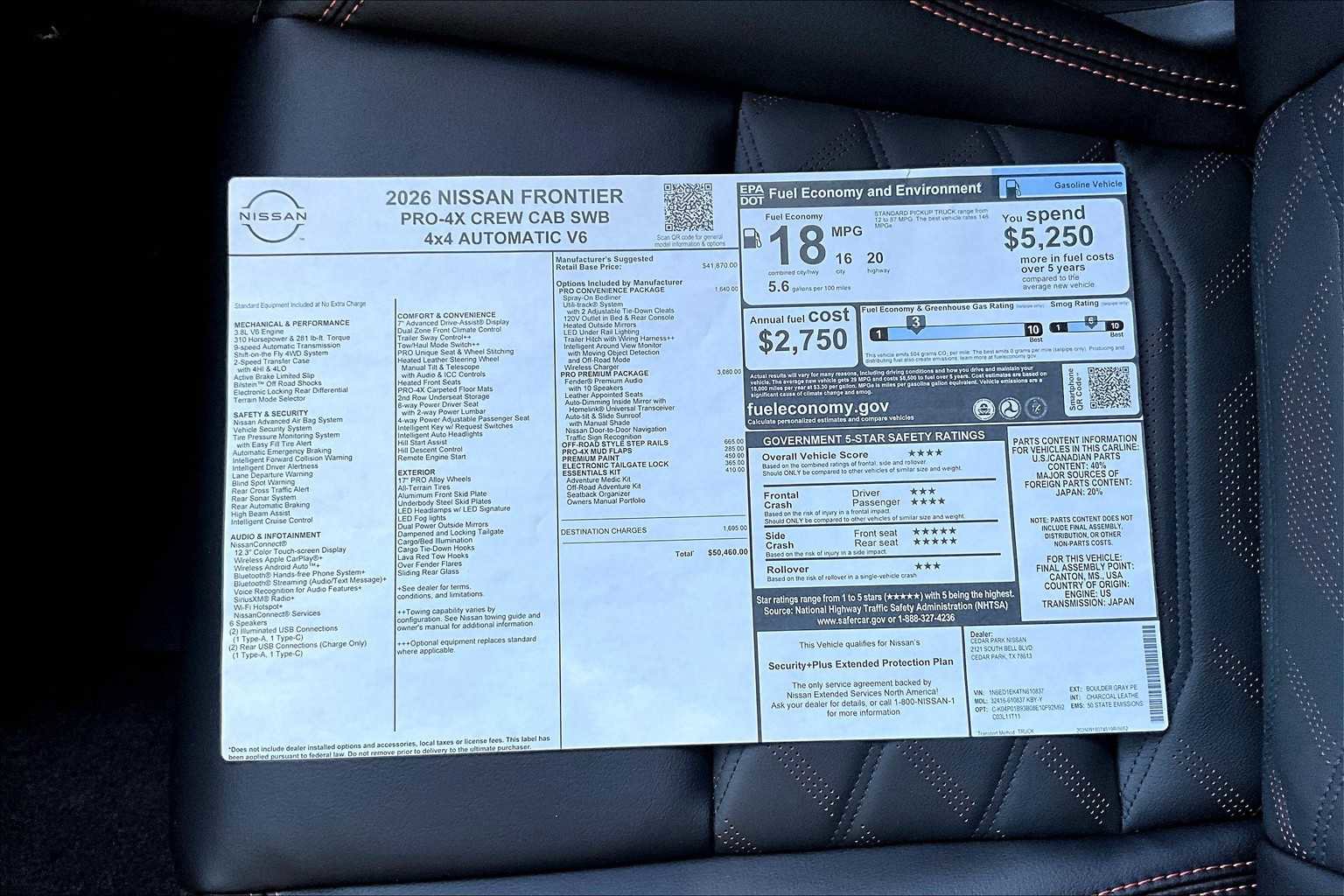 New 2026 Nissan Frontier PRO-4X image 21
