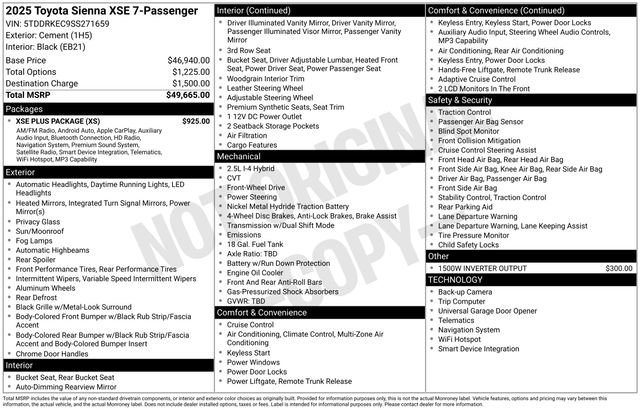 Used 2025 Toyota Sienna XSE w/ XSE Plus Package image 29