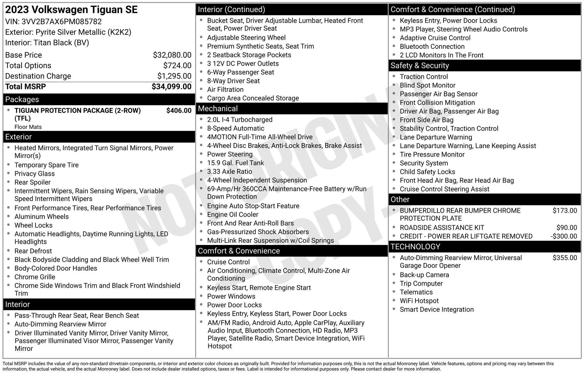 Used 2023 Volkswagen Tiguan SE image 3