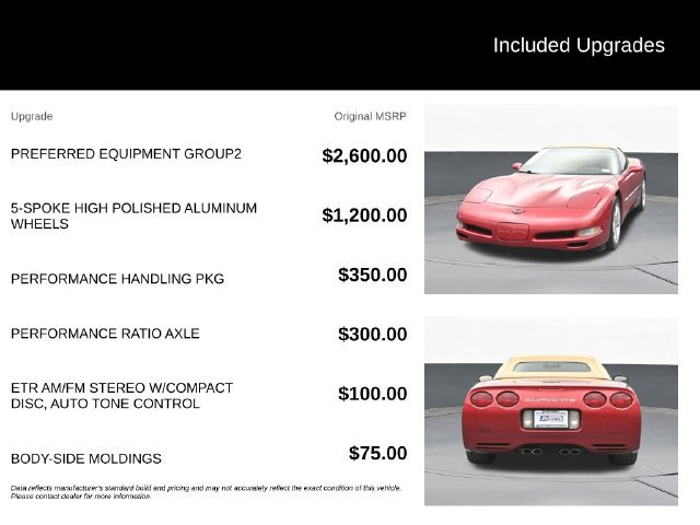 Used 2001 Chevrolet Corvette Convertible w/ Preferred Equipment Group2 RWD image 9