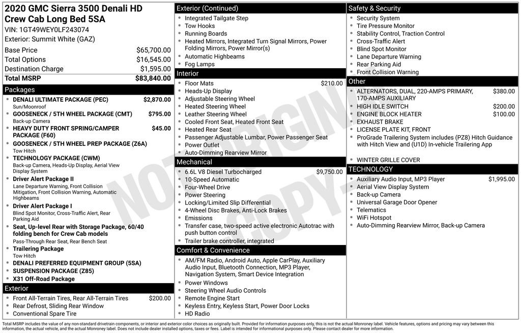 Used 2020 GMC Sierra 3500 Denali w/ Denali Ultimate Package image 9