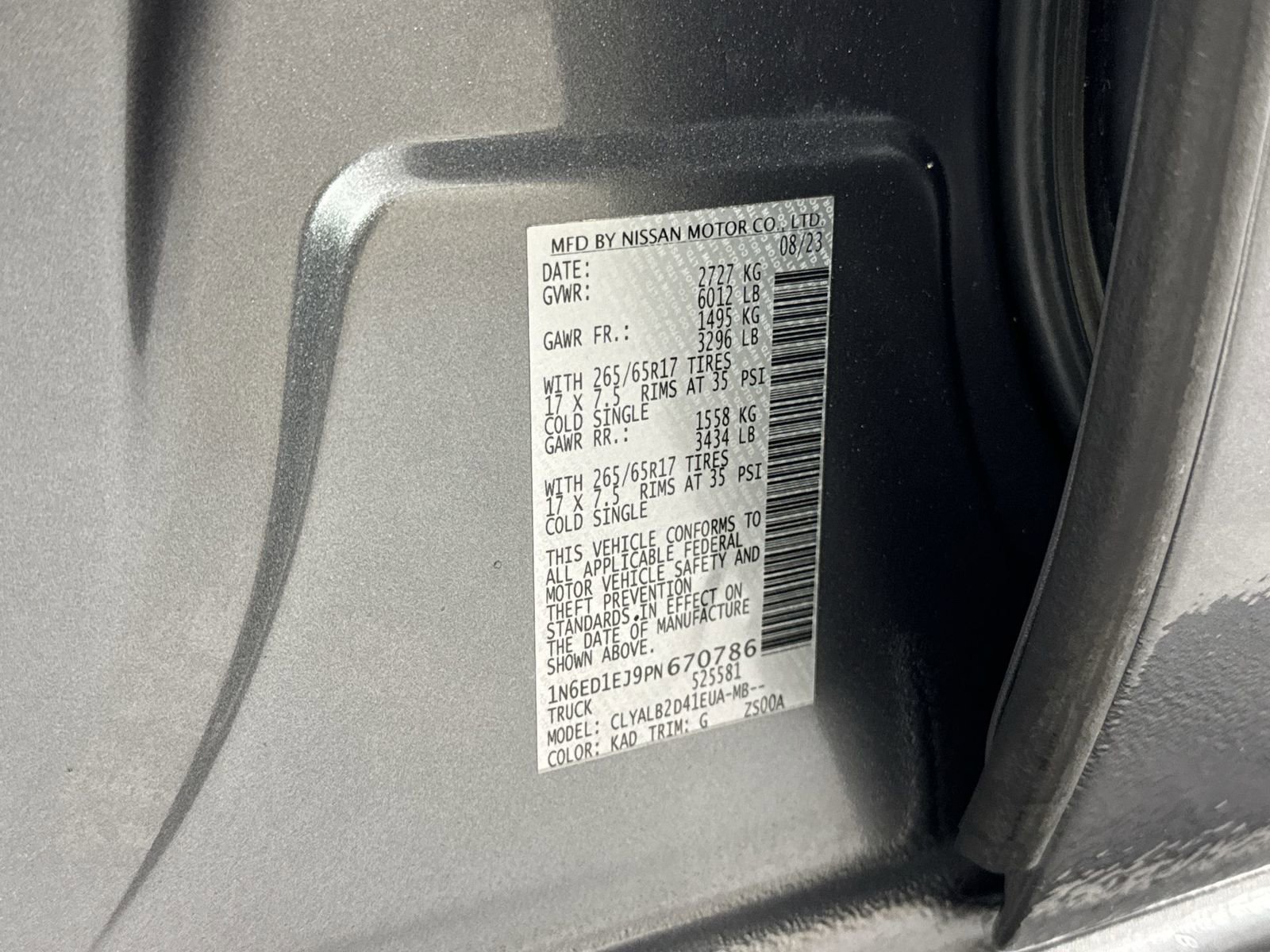 Certified 2023 Nissan Frontier SV w/ Midnight Edition Package image 39