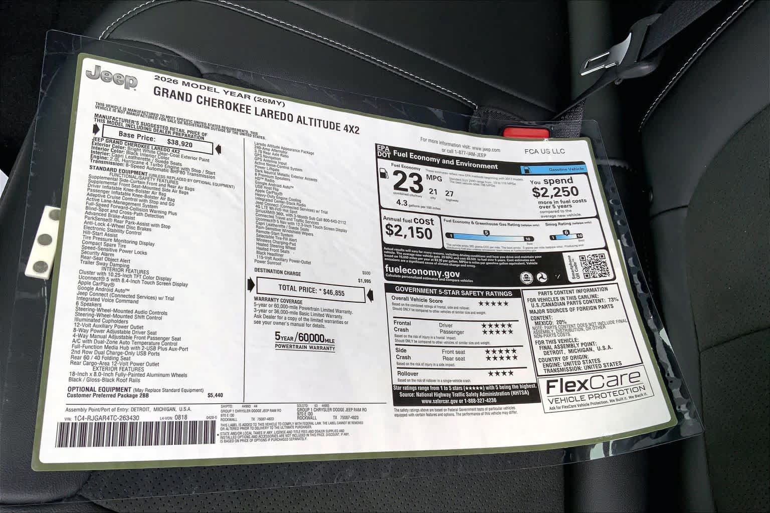 New 2026 Jeep Grand Cherokee Altitude RWD image 19