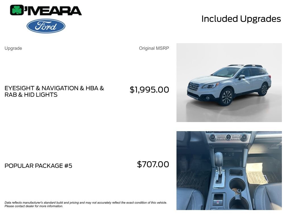 Used 2017 Subaru Outback 2.5i Limited AWD/4WD image 4
