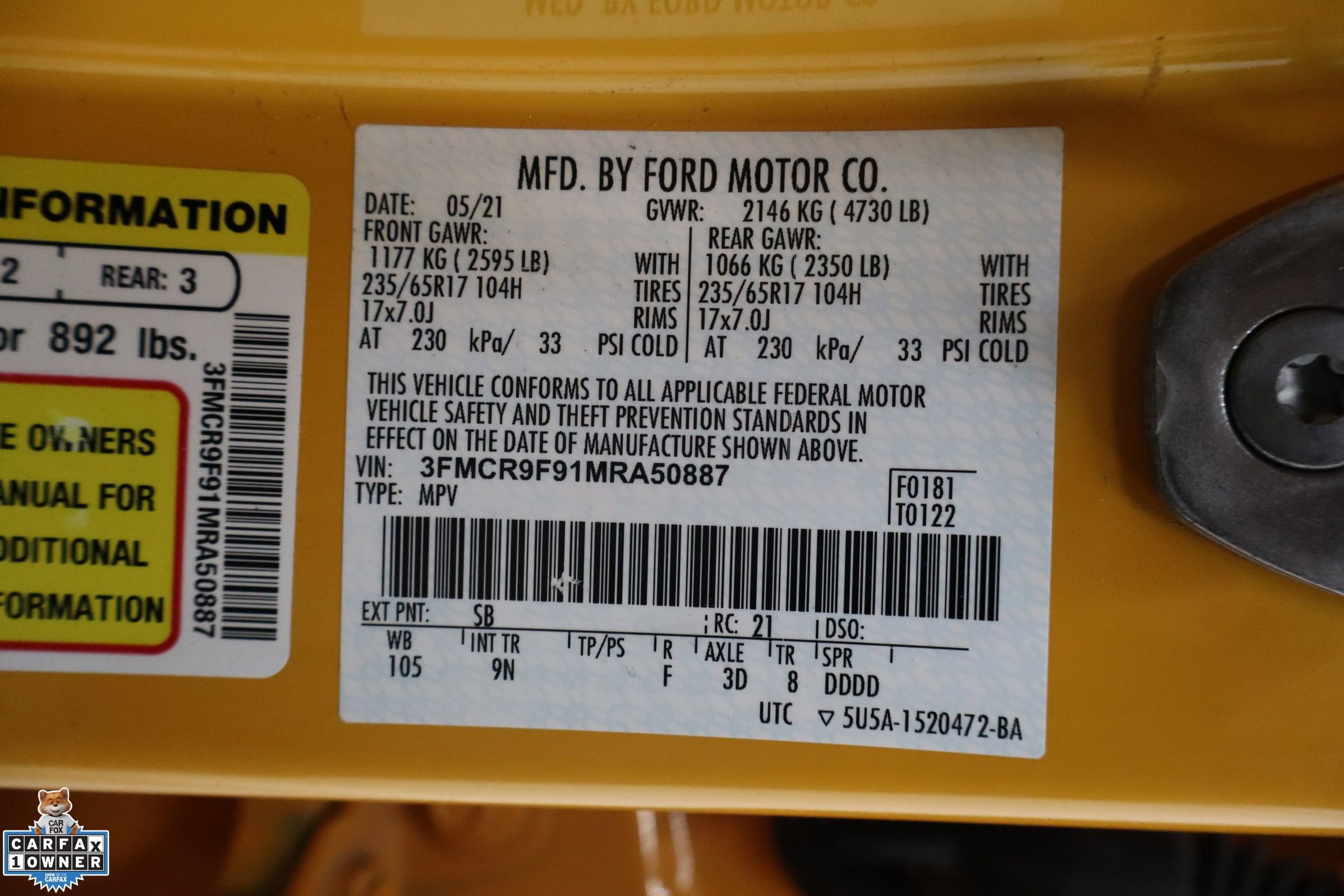 Certified 2021 Ford Bronco Sport First Edition image 32