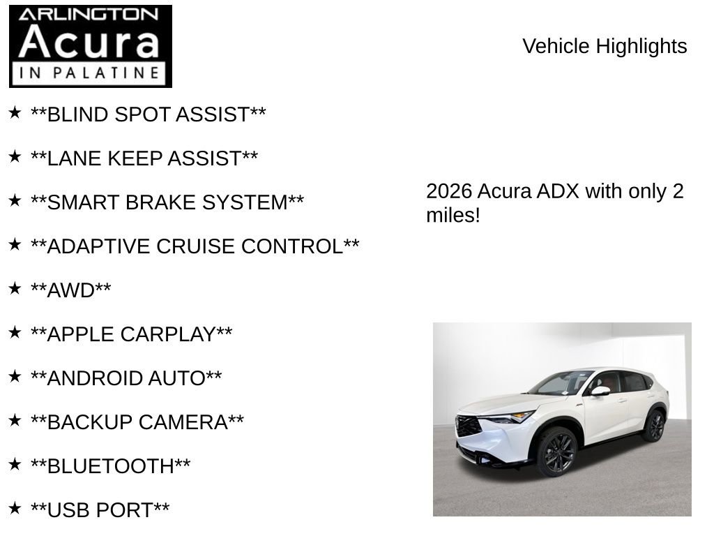 New 2026 Acura ADX A-Spec AWD/4WD image 7