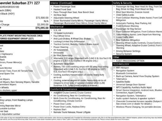 Used 2025 Chevrolet Suburban Z71 AWD/4WD image 43