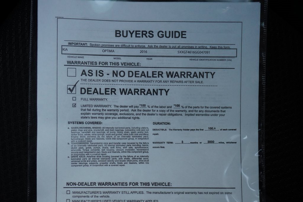 Used 2016 Kia Optima LX image 38