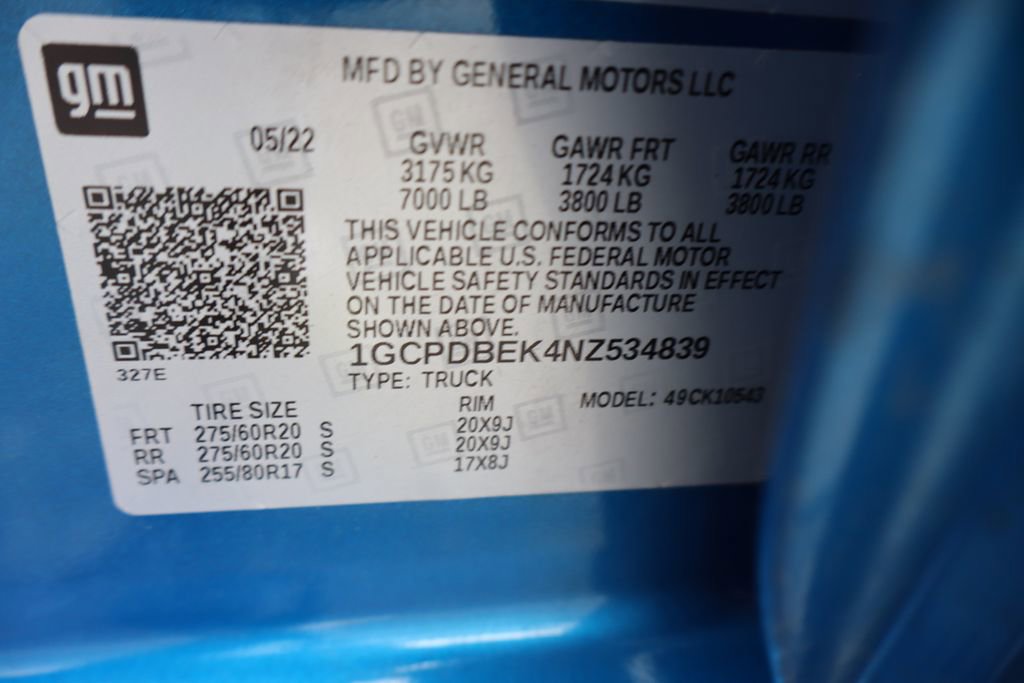 Used 2022 Chevrolet Silverado 1500 Custom w/ LPO, Dark Essentials Package image 32