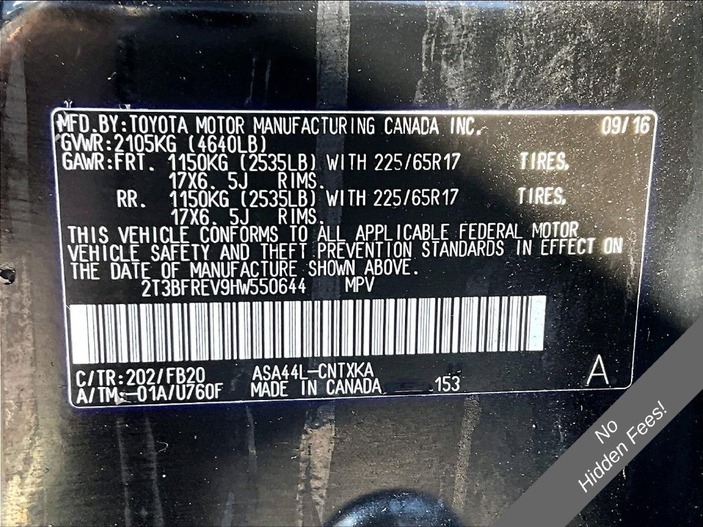 Used 2017 Toyota RAV4 LE w/ All Weather Liner Package AWD/4WD image 25