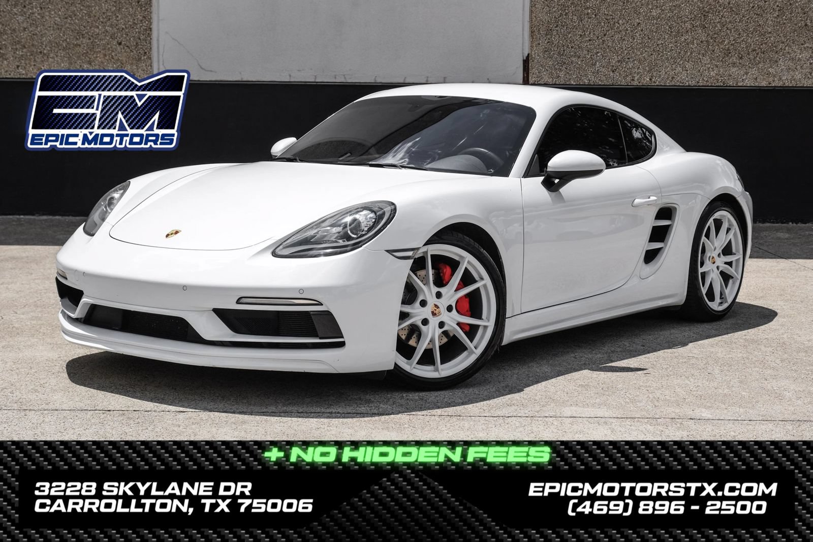Used 2018 Porsche 718 Cayman S w/ Sportdesign Package