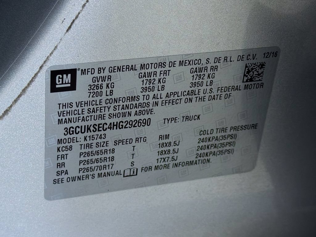 Used 2017 Chevrolet Silverado 1500 LTZ Z71 w/ LTZ Plus Package AWD/4WD image 29