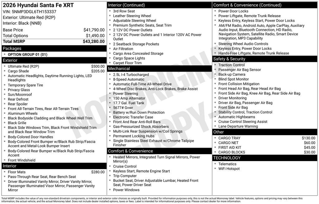 New 2026 Hyundai Santa Fe XRT image 25