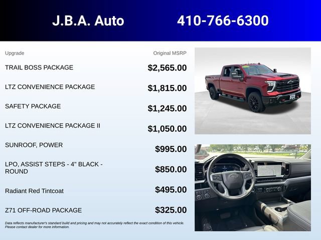 Certified 2025 Chevrolet Silverado 2500 LTZ w/ Trail Boss Package AWD/4WD image 5