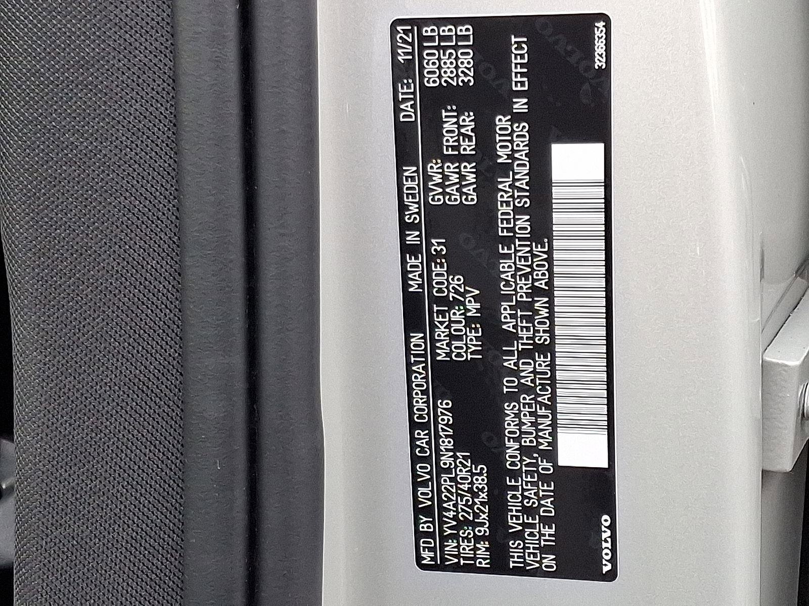 Used 2022 Volvo XC90 T6 Inscription w/ Climate Package image 27