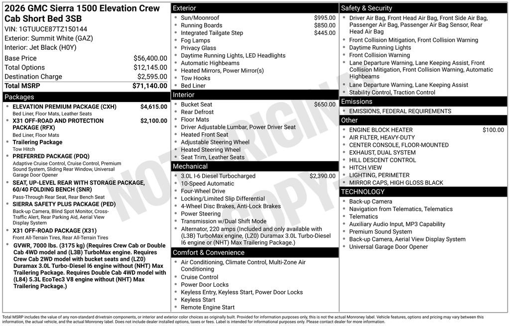 New 2026 GMC Sierra 1500 Elevation w/ Elevation Premium Package image 38