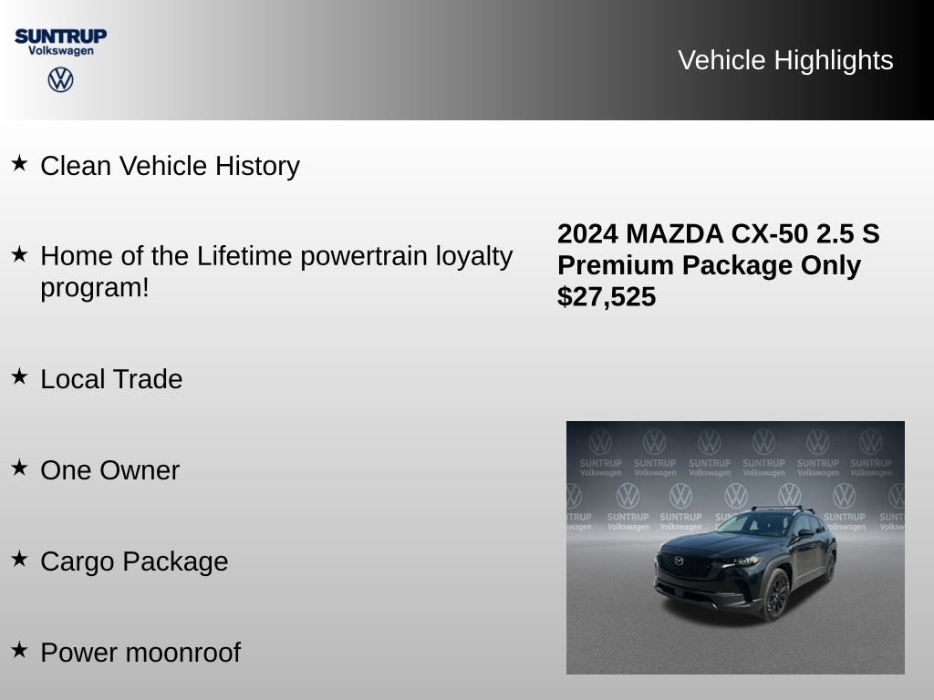 Used 2024 MAZDA CX-50 AWD 2.5 S w/ Cargo Package image 8