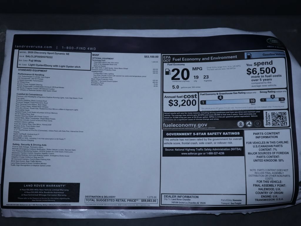 Certified 2025 Land Rover Discovery Sport Dynamic SE AWD/4WD image 9