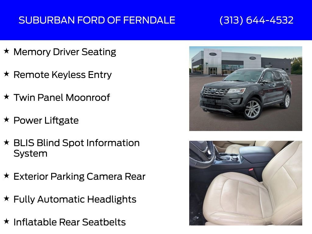 Used 2017 Ford Explorer Limited w/ Equipment Group 301A image 17