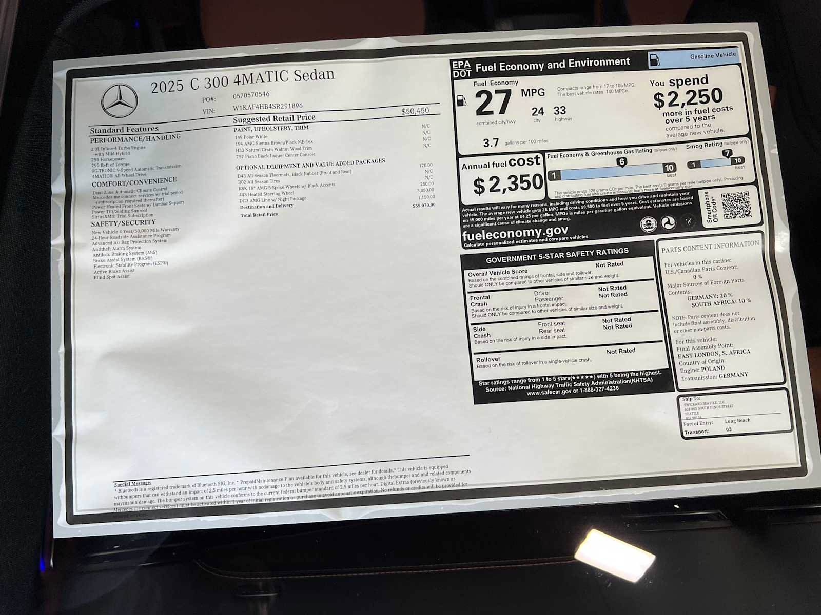 Used 2025 Mercedes-Benz C 300 4MATIC Sedan image 34