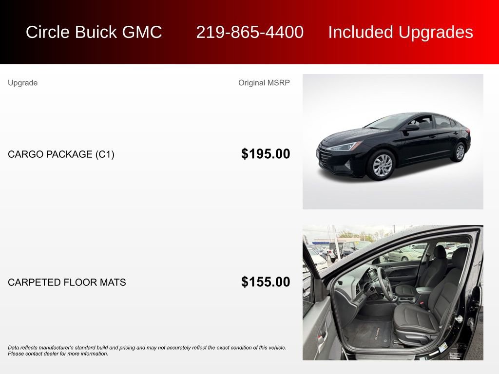 Used 2020 Hyundai Elantra SE w/ Cargo Package (C1) FWD image 3