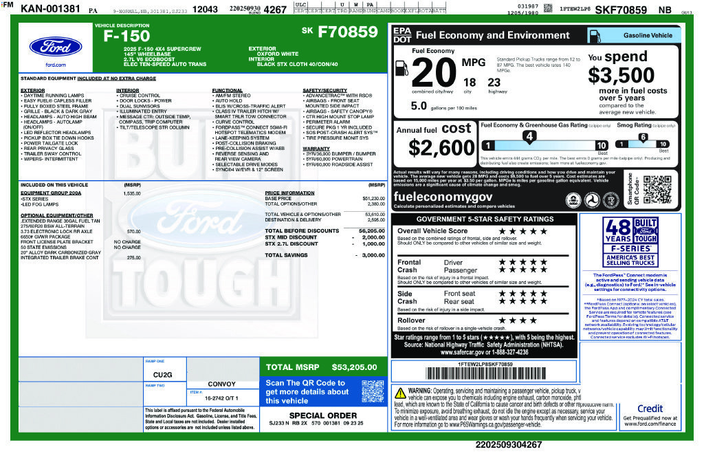 Used 2025 Ford F150 STX w/ Equipment Group 200A AWD/4WD image 32