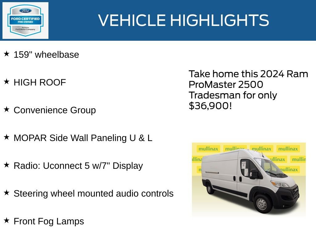 Used 2024 RAM ProMaster 2500 w/ Convenience Group image 23