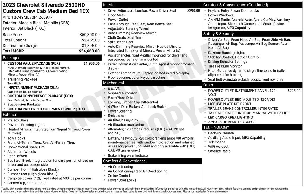 Used 2023 Chevrolet Silverado 2500 Custom w/ Custom Value Package AWD/4WD image 6