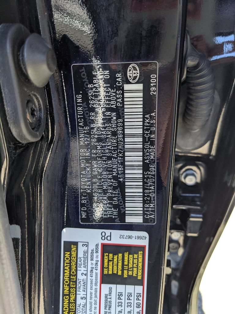 Used 2017 Toyota Camry XSE w/ Protection Package (Q2) FWD image 9
