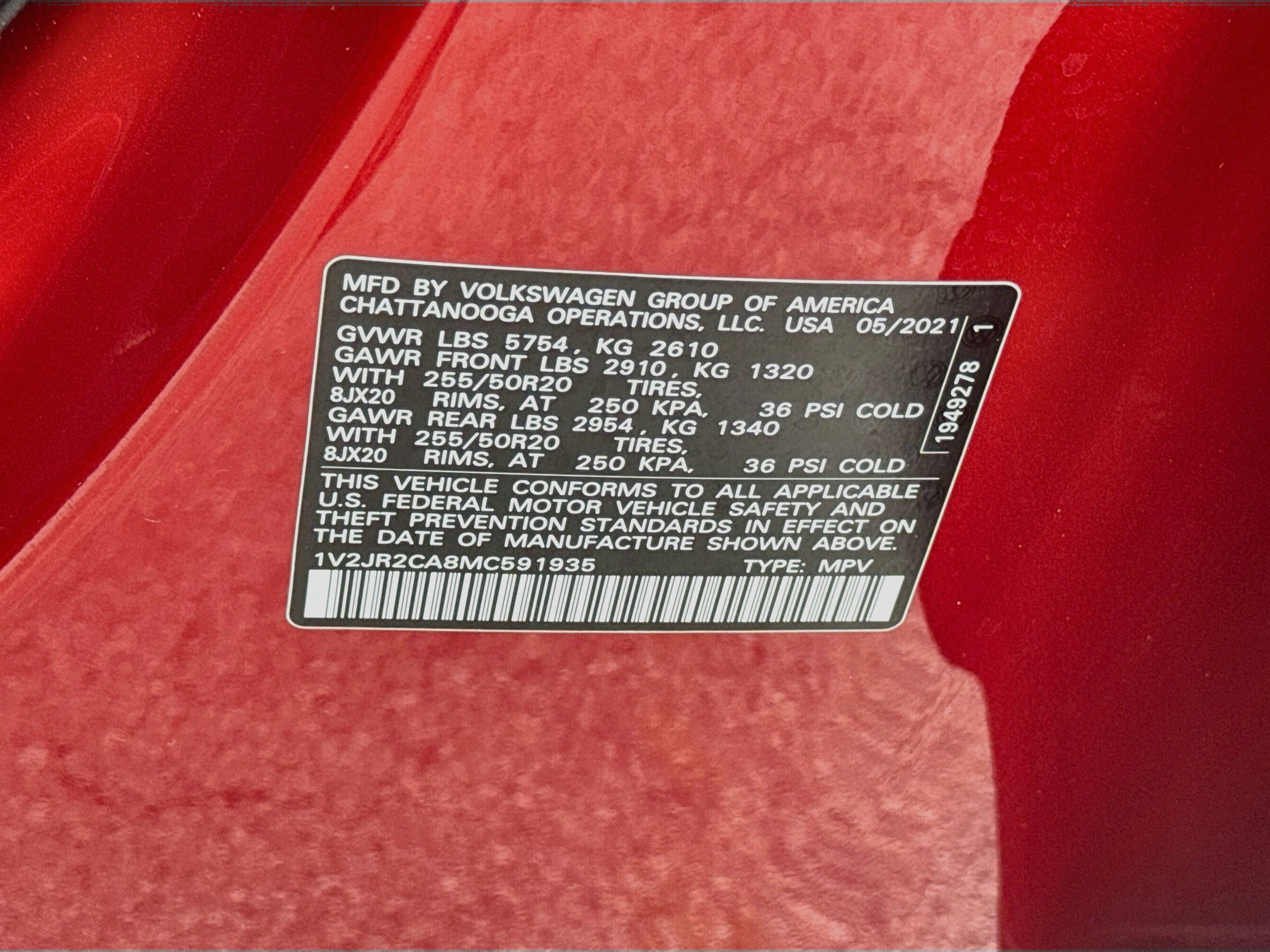 Used 2021 Volkswagen Atlas SE w/ Panoramic Sunroof Package FWD image 38