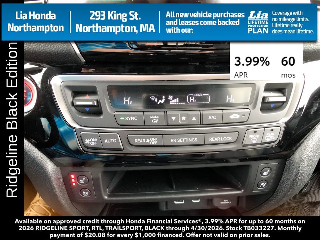 New 2026 Honda Ridgeline Black Edition image 22