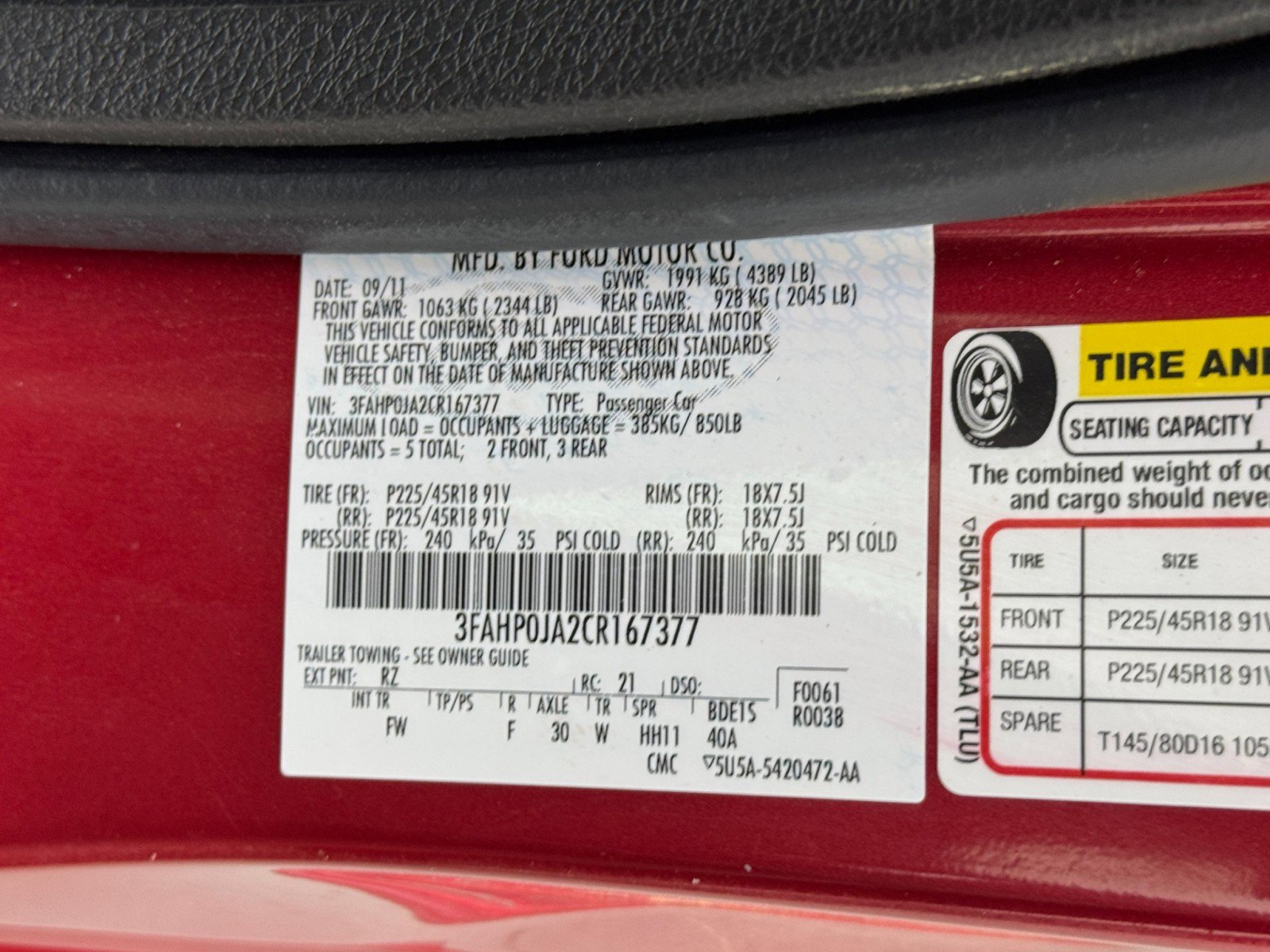 Used 2012 Ford Fusion SEL image 38