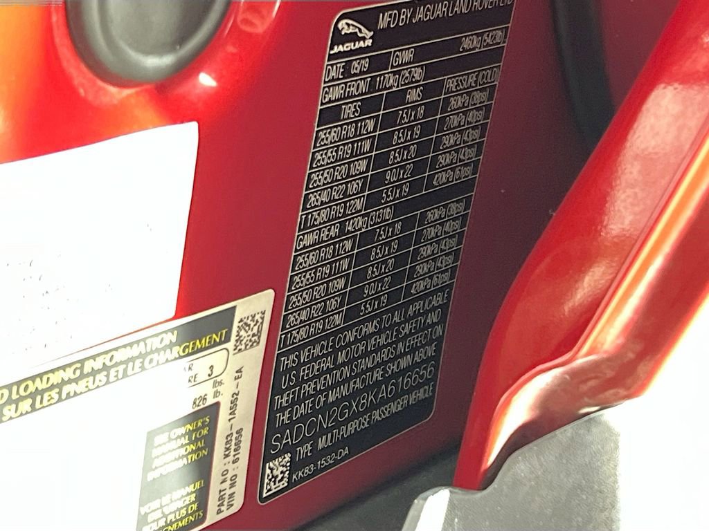 Used 2019 Jaguar F-PACE Portfolio image 34