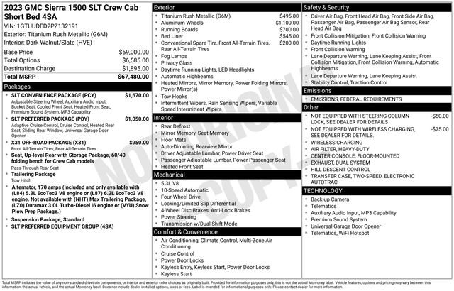 Used 2023 GMC Sierra 1500 SLT w/ SLT Convenience Package image 40