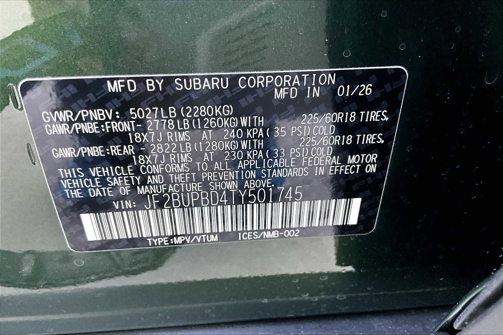 New 2026 Subaru Outback Premium image 19