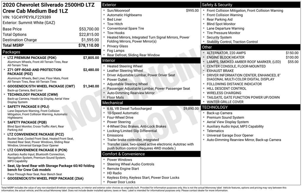 Used 2020 Chevrolet Silverado 2500 LTZ w/ LTZ Premium Package image 62