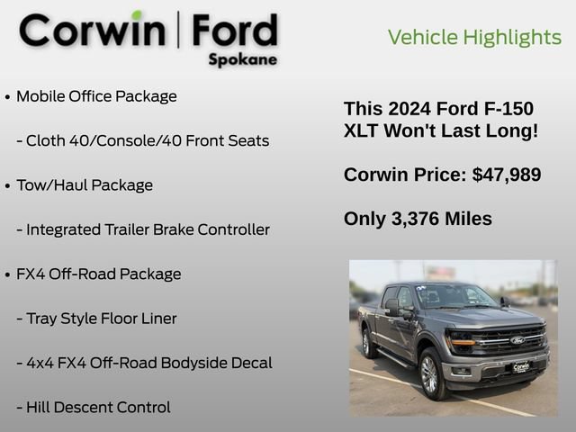Used 2024 Ford F150 XLT w/ Equipment Group 303A High AWD/4WD image 19